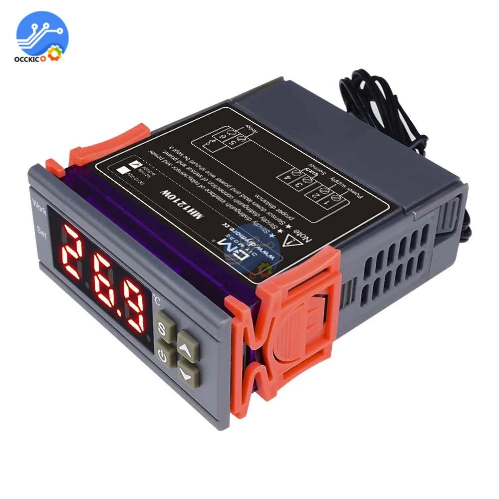 Цифровой термостат MH1210W 90 250V 10A 220V регулятор температуры 50 ~ 110 по Цельсию