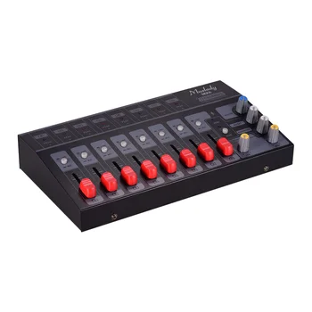 

Muslady MX8 Portable 8 Channels Compact Sound Card Stereo Audio Sound Mixer Low Noise with Echo Effect