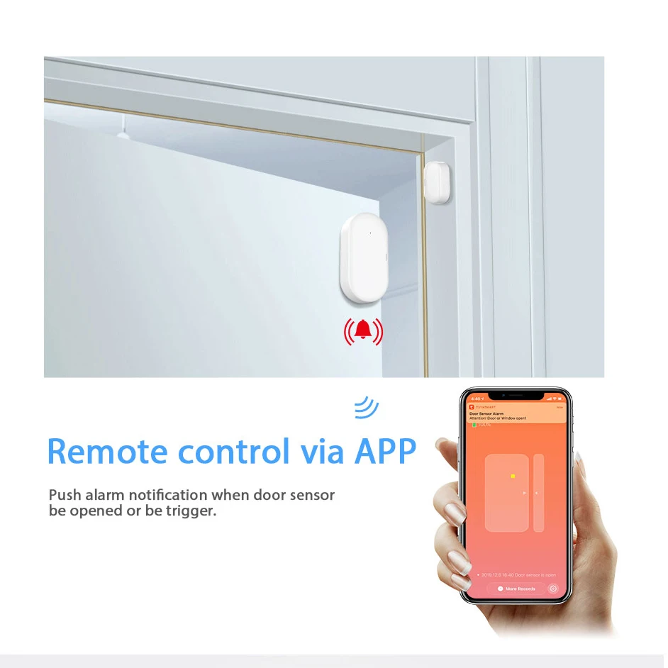 Tuya Zigbee датчик двери/окна контактов система сигнализации для умного дома