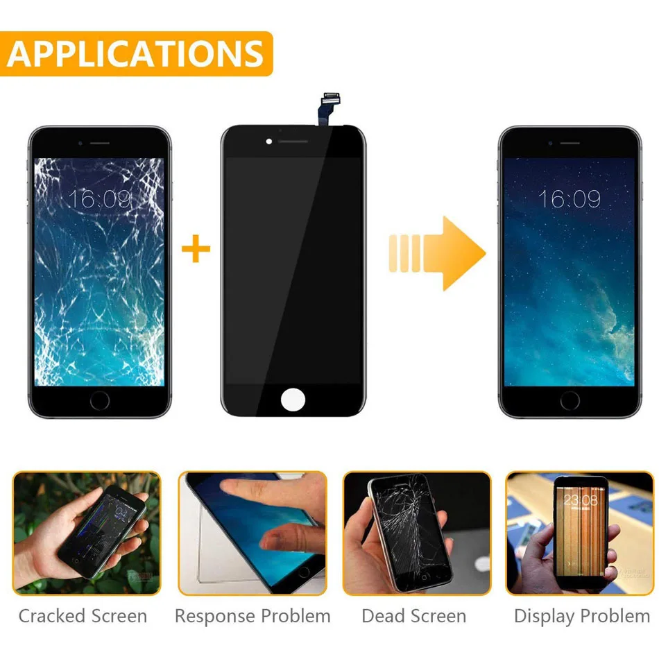 Акция, ЖК-дисплей для iPhone 5, 6, 7, 8, сенсорный экран, Замена для iPhone 6, 6 P, 7 P, 8+ инструменты, подарок, AAA