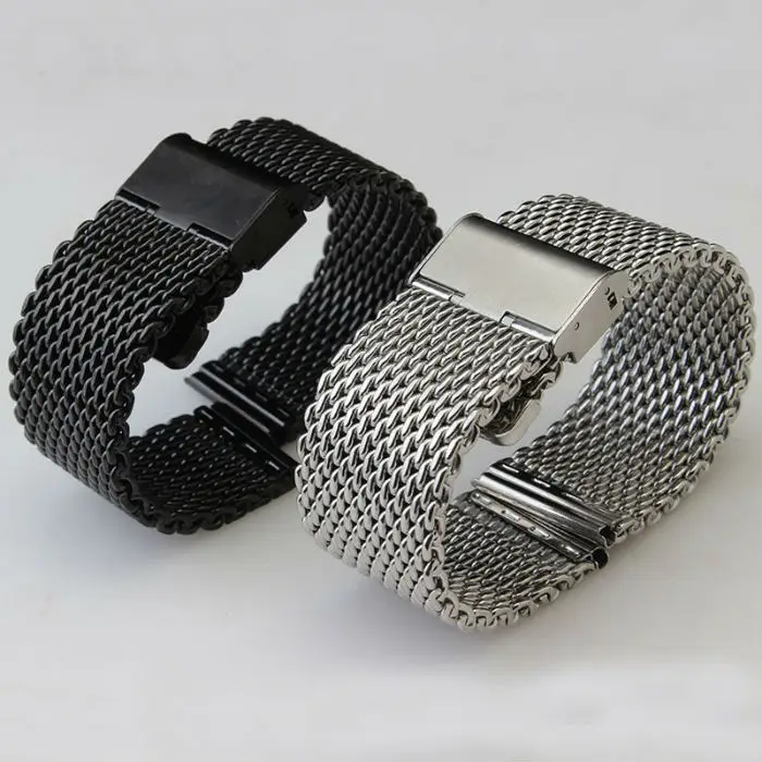 

S & T Milan Stainless Steel Wire Mesh Watch Strap 20/22MM Milan with Gold, Black, Silver Watch Strap Steel watch bracelet