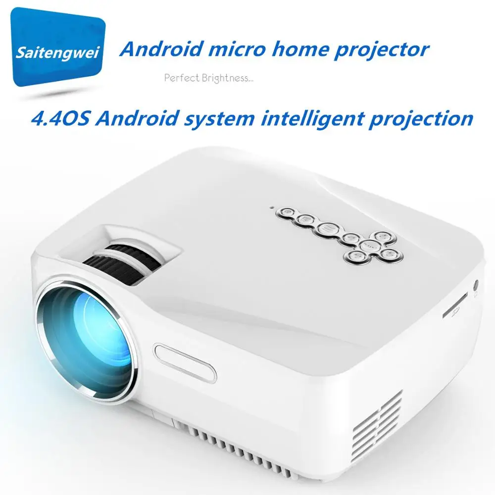 

[White]GP70UP 4-Inch Android Micro Home Projector 4.4OS Android System Intelligent Projection