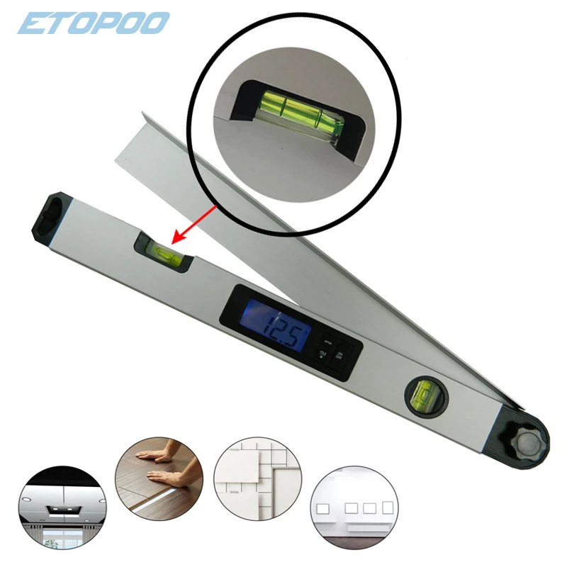LCD Digital Angle Finder Ruler Protractor Measure Tools 0-230° Angle Gauge+Light LCD Digital Angle Finder Ruler Protractor Measure Tools 0-230° Angle Gauge+Light