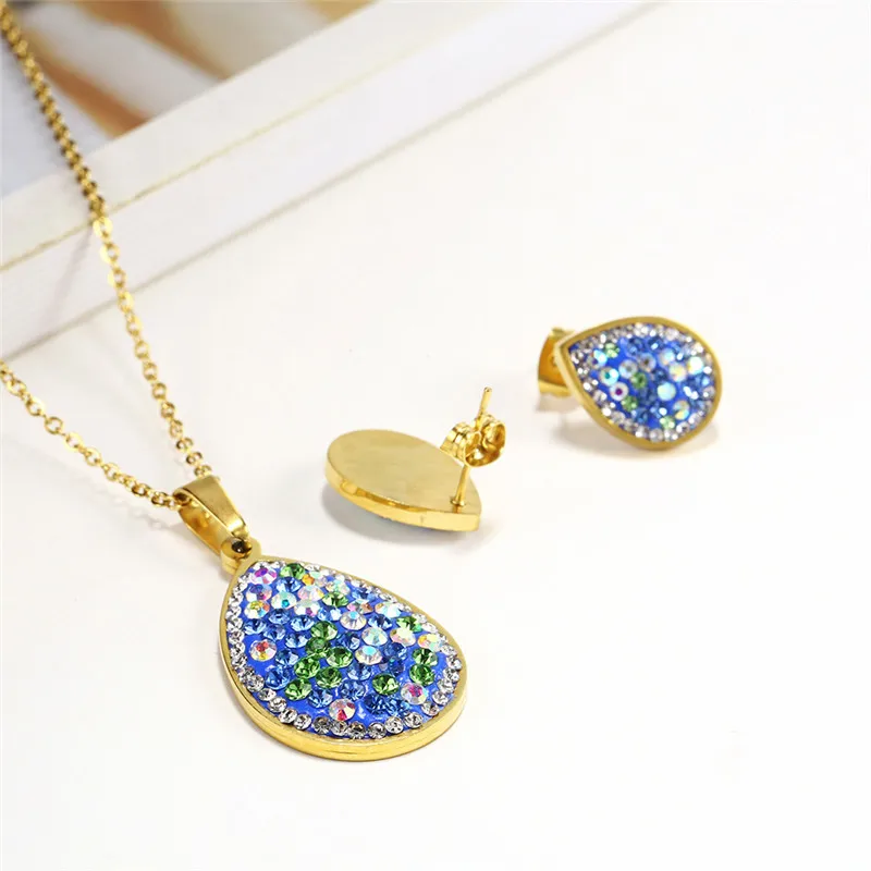 Gold color 3 XUANHUA Цепочки и ожерелья набор сережек охватывающая деталь из нержавеющей стали женские ювелирные наборы бижутерии Аксессуары; - Окраска металла: Gold color 3