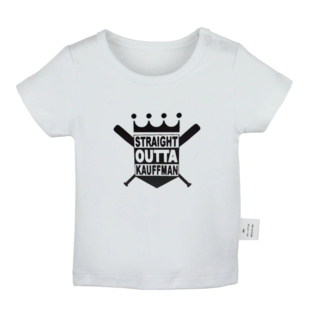 Straight Outta Kauffman Royals Bad Boys Kansas Newborn Baby Toddler Graphic Color Short Sleeve Tee Tops - AliExpress