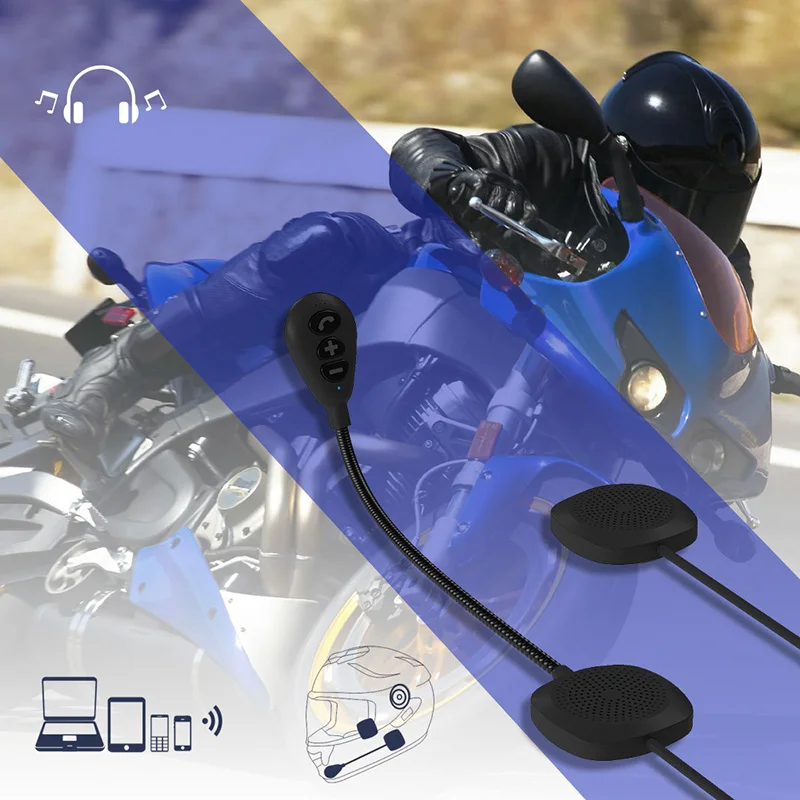 Wireless Communication Helmet Headset Speaker Accessory Motorcycle Intercom Interphone DQ Drop