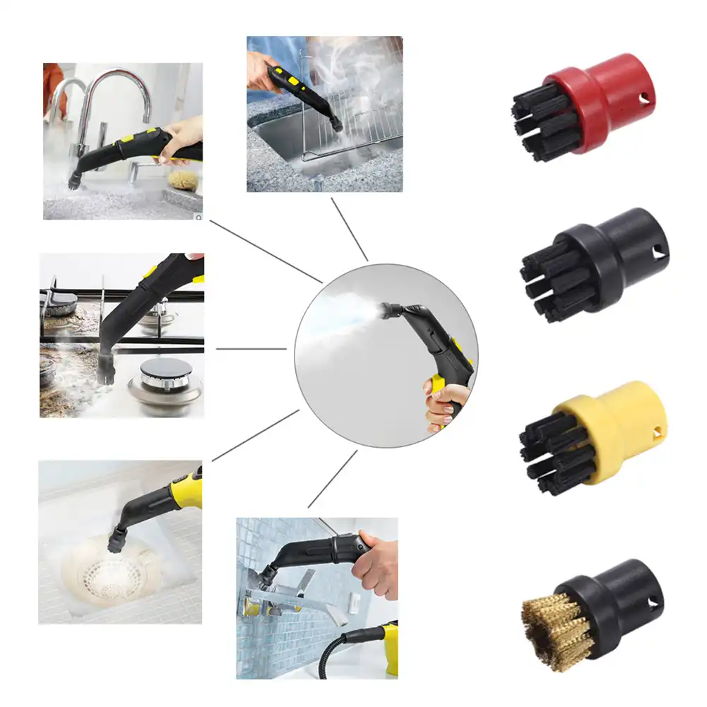 2PCS Steam Cleaning Brush for Karcher SC1 SC2 SC3 SC4 SC5 SC7 2.863-058 Round