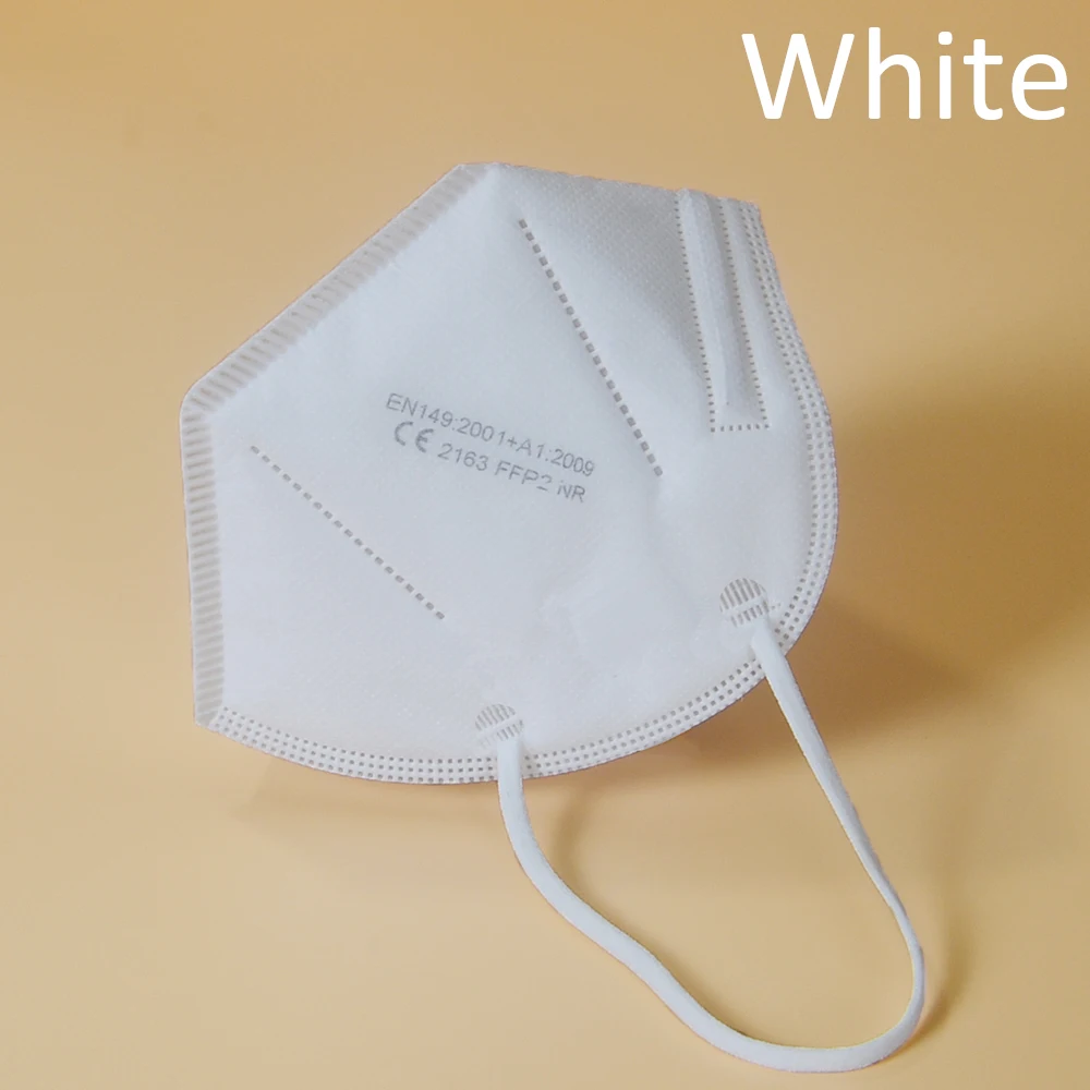 5-200 pcs FFP2 Face mask Mouth Mask 95% filter fp2 mask dust EU standards Send fast mascarillas black or white