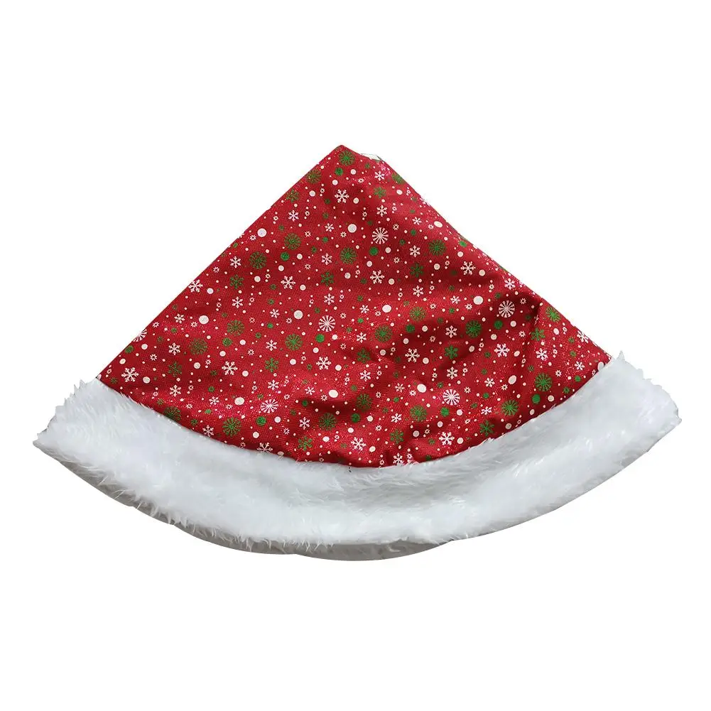 Christmas Tree Skirt Christmas Decoration Mosaic Artificial Fur Snow Tree Apron For Banquet Christmas Tree Decoration Red