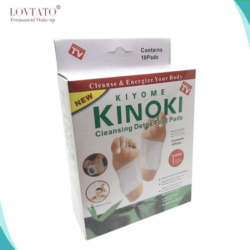 Очищающие подушечки для ног/Патчи ног Kinoki Detox с розничной коробкой и клеем