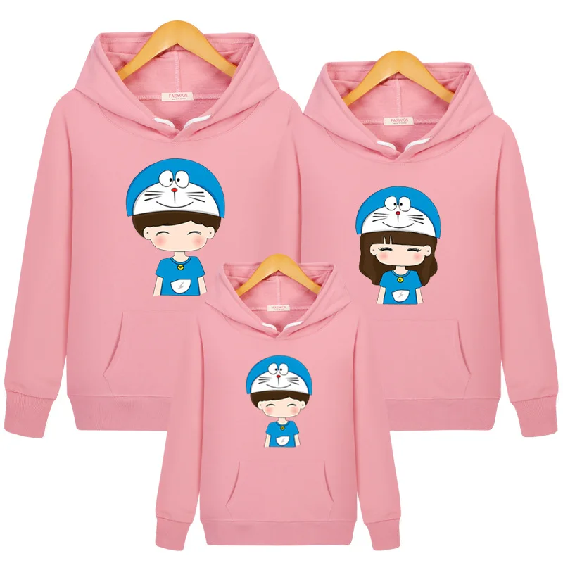 Толстовка с капюшоном «Doraemon Cos»; Ins Fuuny; одежда для родителей и детей; одинаковые комплекты для семьи; подарки для детей; Прямая поставка