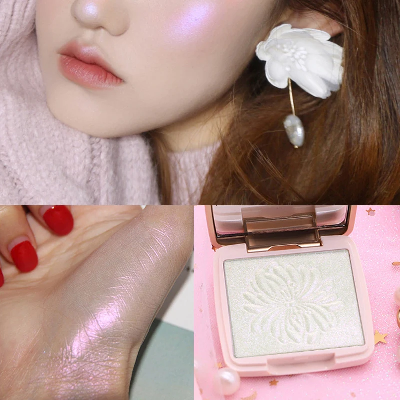 Тени для век Shimmer Satin Высокая Зажигалка порошок один цвет Make Up осветляет Сияющие розовые золотые глаза Косметика Тени для век