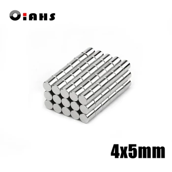 

50/100pcs 4x5mm Super Powerful Strong Bulk Small Round NdFeB Neodymium Disc Magnets Dia 4mm x 5mm N35 Rare Earth NdFeB Magnet