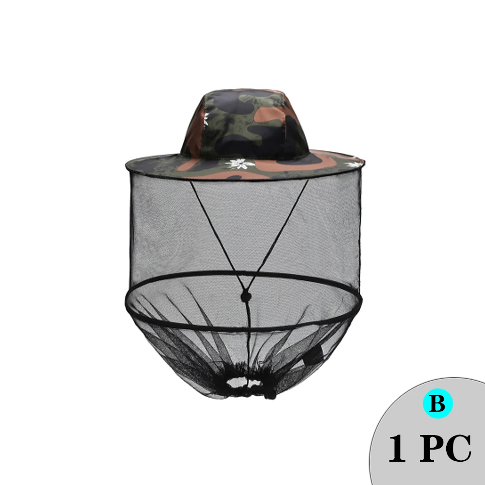 Beekeeping Hat Variety Style Beekeeping Protective Hat Outdoor Anti Bee Mosquito Insect Net Veil Cap Face Head Neck Wrap Ventilated Protector
