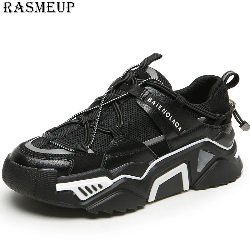 RASMEUP 2019 новые женские массивные кроссовки из натуральной кожи на платформе
