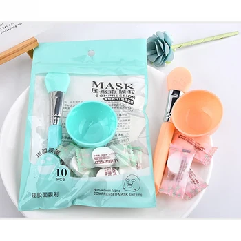 

Silicone Mask Brush 10pcs Face Mask Paper Mask Mixing Bowl Set Face Care Soft Skin Care Mud Mixing Face Mask DIY Women Makeup