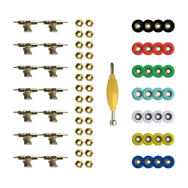 Professional Fingerboard & Trucks Bearing Wheels Nuts Screws Driver for 96mm Fingers Skateboard Wooden Deck Accessories Toy Gift 2