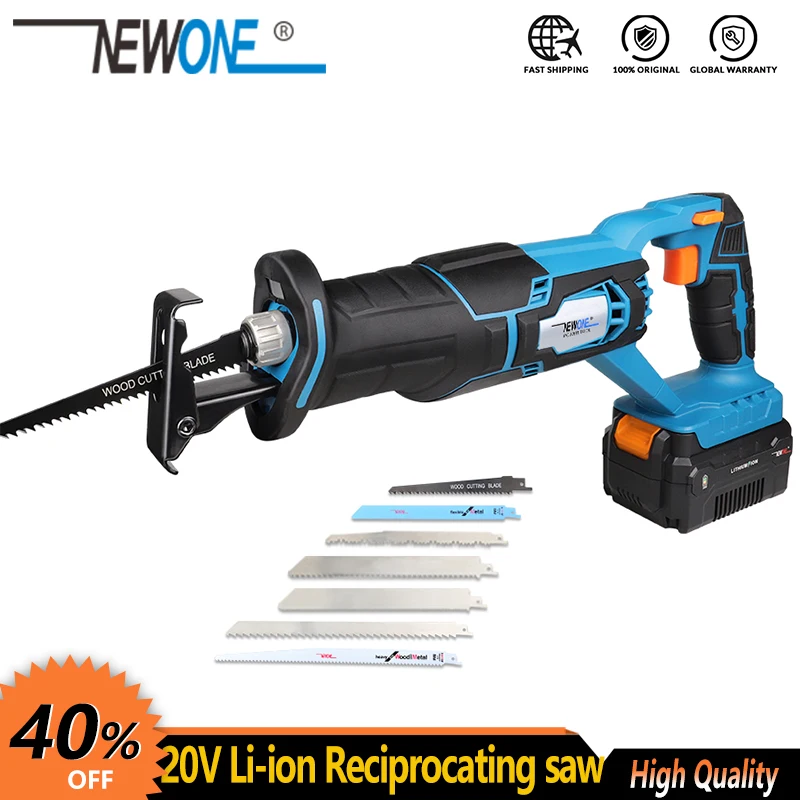 20V cordless lithium battery reciprocating saw wood/metal cutting saw