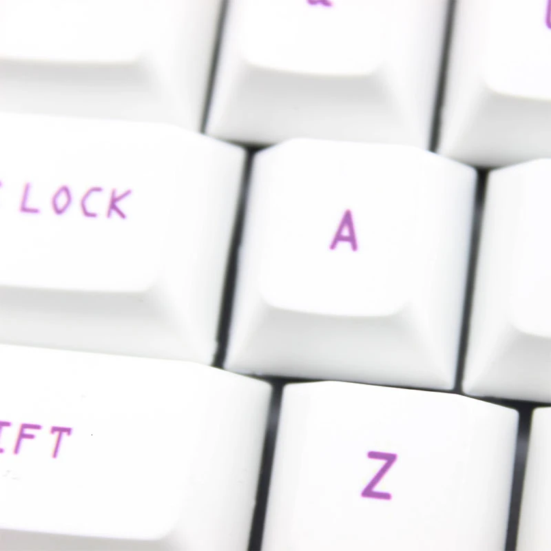 Белая вишня профиль Keycaps краситель Sub фиолетовый шрифт цвет PBT Keycap для механической клавиатуры Gh60 Xd60 Xd84 Tada68 87 96 104