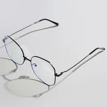 Новые необычные металлические анти-синие очки Рамка унисекс повседневные очки индивидуальность дикие маленькие свежие голубые легкие блокирующие очки
