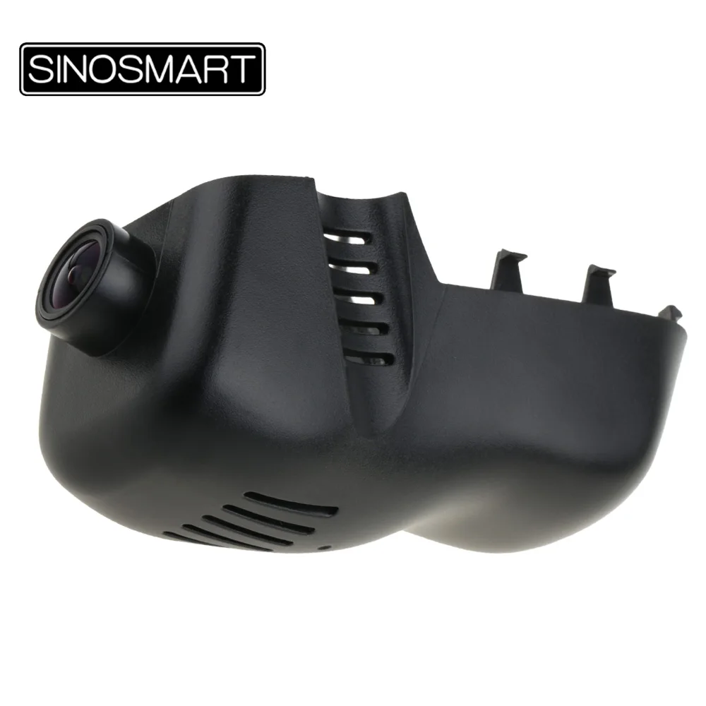 SINOSMART Novatek 96672 автомобильный Wifi DVR камера для Volkswagen Touareg 2011 2014 2016 управление через