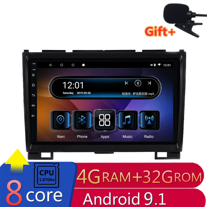 

9" RAM 4G 2.5D IPS android 9.1 car dvd for Greatwall Haval Hover H5 H3 2010-2012 radio navigation car GPS multimedia player DVD