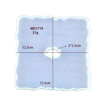 

Irregular Wave Round Coaster Mold Cup Mat Silicone Resin Mold Epoxy Resin Mold Dried Flower Resin Decorative DIY Hand Crafts