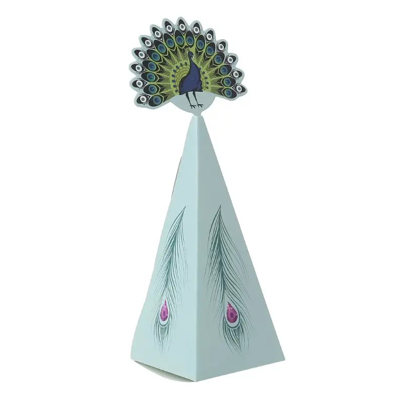 

OOTDTY 25Pc Peacock Candy Box Wedding Return Party Box Birthday Party Gift Box Souvenir 831B