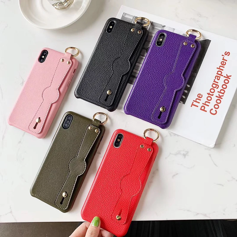 Мягкий чехол с ремешком на запястье для iphone 7 8 6 6s plus X Xs max XR Чехол-держатель
