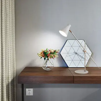 

Europe Desk Lamp Bedroom Bedside Concise Modern Cozy Dormitory Study Household Wrought Iron Originality Eyeshield Desk Lamp