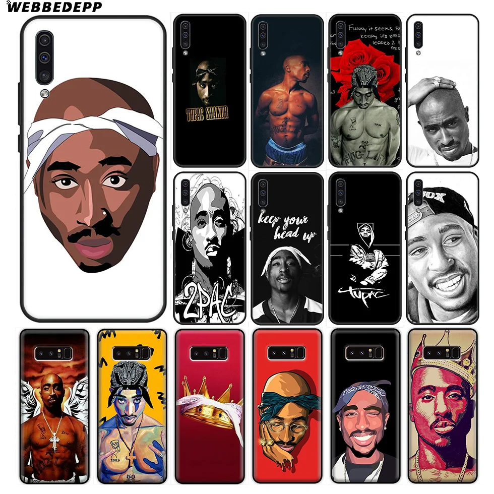 Тупак 2 Pac реперские кепки мягкий чехол для samsung Galaxy A10 A30 A40 A50 A60 A70 M10 M20 M30 M40 Note 8 9 10
