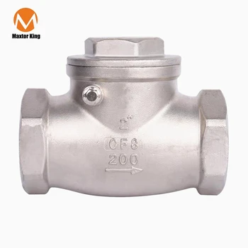 

MK Stainless steel wire mouth horizontal non-return valve 304 stainless steel 1/2" 3/4" 1" female thread swing check valve