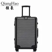 QiangHao 2" 24" 2" 28" PC VS алюминиевый каркас чемодан на колесиках для путешествий Spinner Carry On Cabin Rolling Hardside чемодан