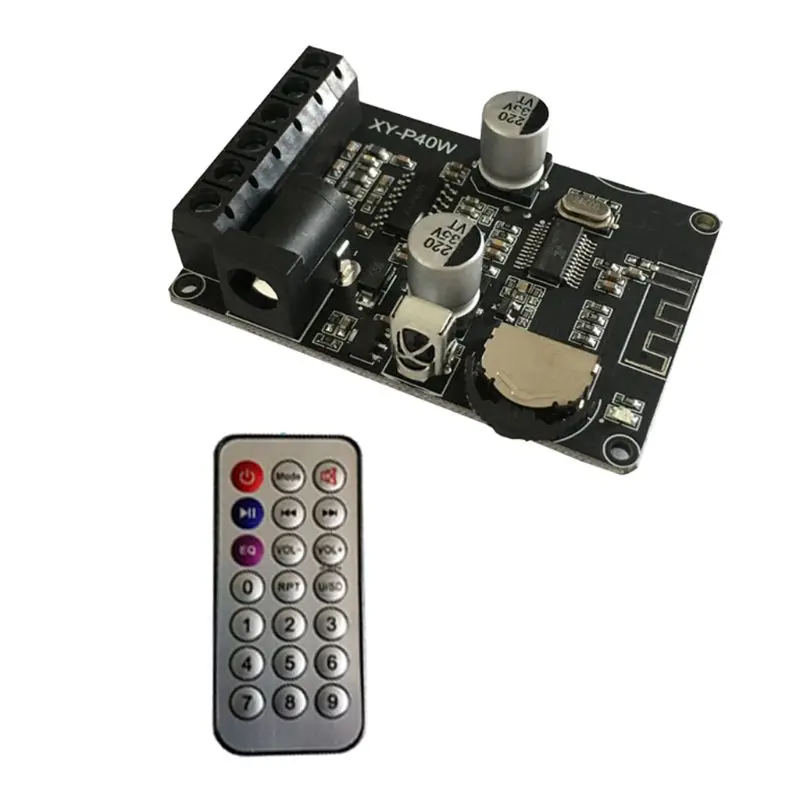 

XY-P40W Bluetooth Digital Amplifier Board Audio Receiver Stereo Wireless No Remote Control Bare Metal 30/40W 12/24V