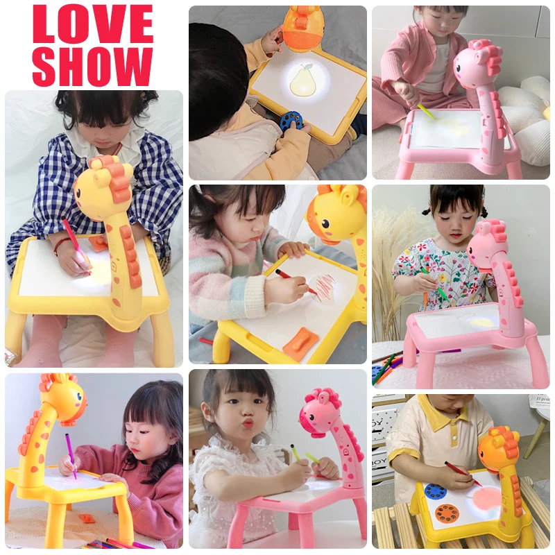 Projector Painting Set for Kids, Projection Drawing Desk Toy Projection  Drawing Board Educational Projection Machine Drawing