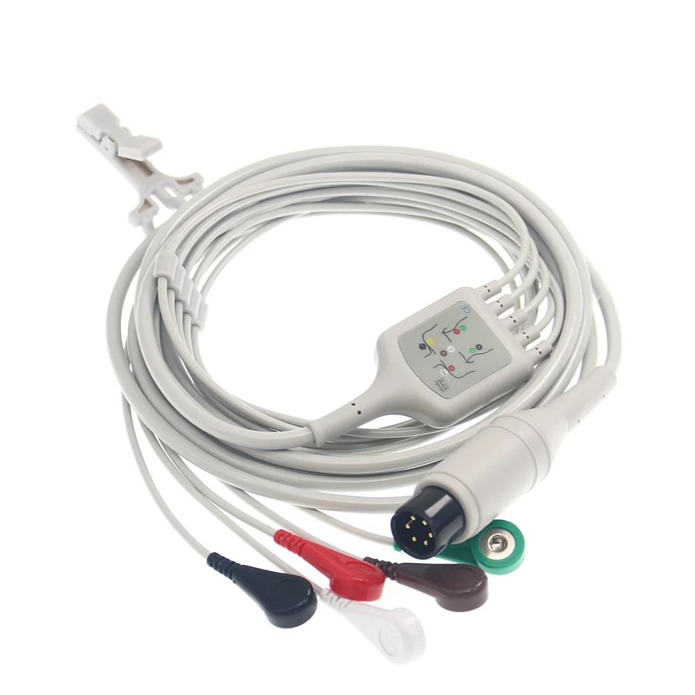 

Compatible with 1000/2000/7000/8000/9000 Monitor ECG Lead Wire Five-lead Button