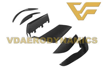 

Suitable For 12-15 16-18 Audi RS6 VAD-T Carbon Fiber Front Bumper Add On Apron Canards