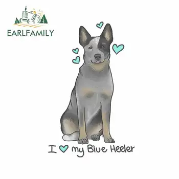 

EARLFAMILY 13cm x 8.6cm for Australian Cattle Dog Blue Heeler Motorcycle Occlusion Scratch Car Stickers Anime Windshield Decals