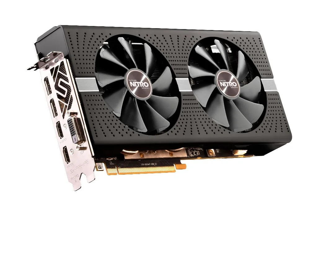 Б/у, Sapphire RX570 Nitro 4G видеокарты 7000 МГц GDDR5 256 бит HDMI+ DVI+ DP PCI-X16