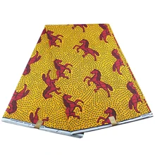 Хлопок Африканский Воск желтый принт Ткань 6 ярдов/лот Африканский нигерийский Новое поступление стиль дизайн Анкара воск ткань