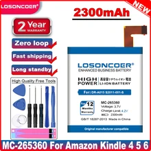 LOSONCOER 2300 мА/ч, MC-265360 Батарея для Amazon Kindle для детей 4, 5, 6, 515-1058-01 D01100 S2011-001-S DR-A015 встроенный Батарея LOSONCOER 2300 мА/ч, MC-265360 Батарея для Amazon Kindle для детей 4, 5, 6, 515-1058-01 D01100 S2011-001-S DR-A015 встроенный Батарея