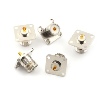 

5x UHF Female SO239 Panel Chassis Mount Flange Deck Mount Solder Cup RF Connector