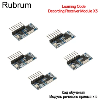 

Rubrum 5PCS 433Mhz Wireless Remote Control Switch 4CH RF Relay EV1527 Encoding Learning Module For Light LED RF Relay Receiver