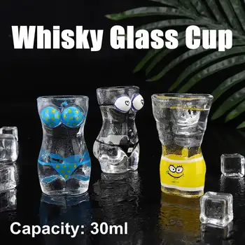 

Sexy Lady Men Durable Glass Cup Kitchen Bar Nightclub Wine Glass Whiskey Glasses Wine Shot Glass Big Chest Body Art Beer Cup