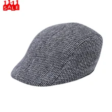 Ромбовидная решетка национальные винтажные мужские береты женские мягкие вязаные ретро-шляпы Повседневные Дышащие зимние теплые удобные береты# ZD