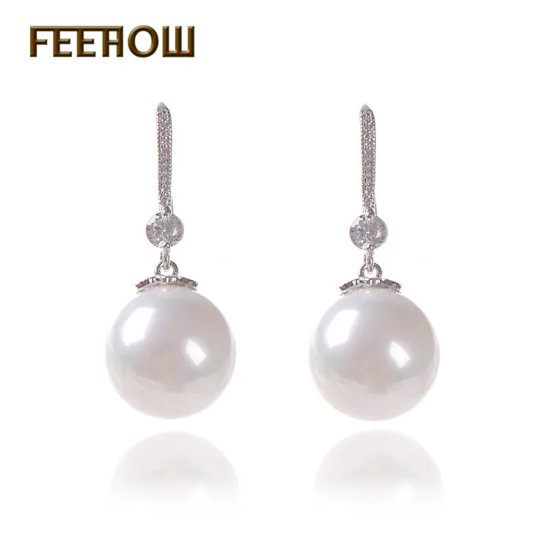 

FEEHOW FEEHOW Elegant Simulation Pearl Sweet Simple Cute Earrings for Women Wedding Dinner Party birthday Gift Jewelry FWEP124