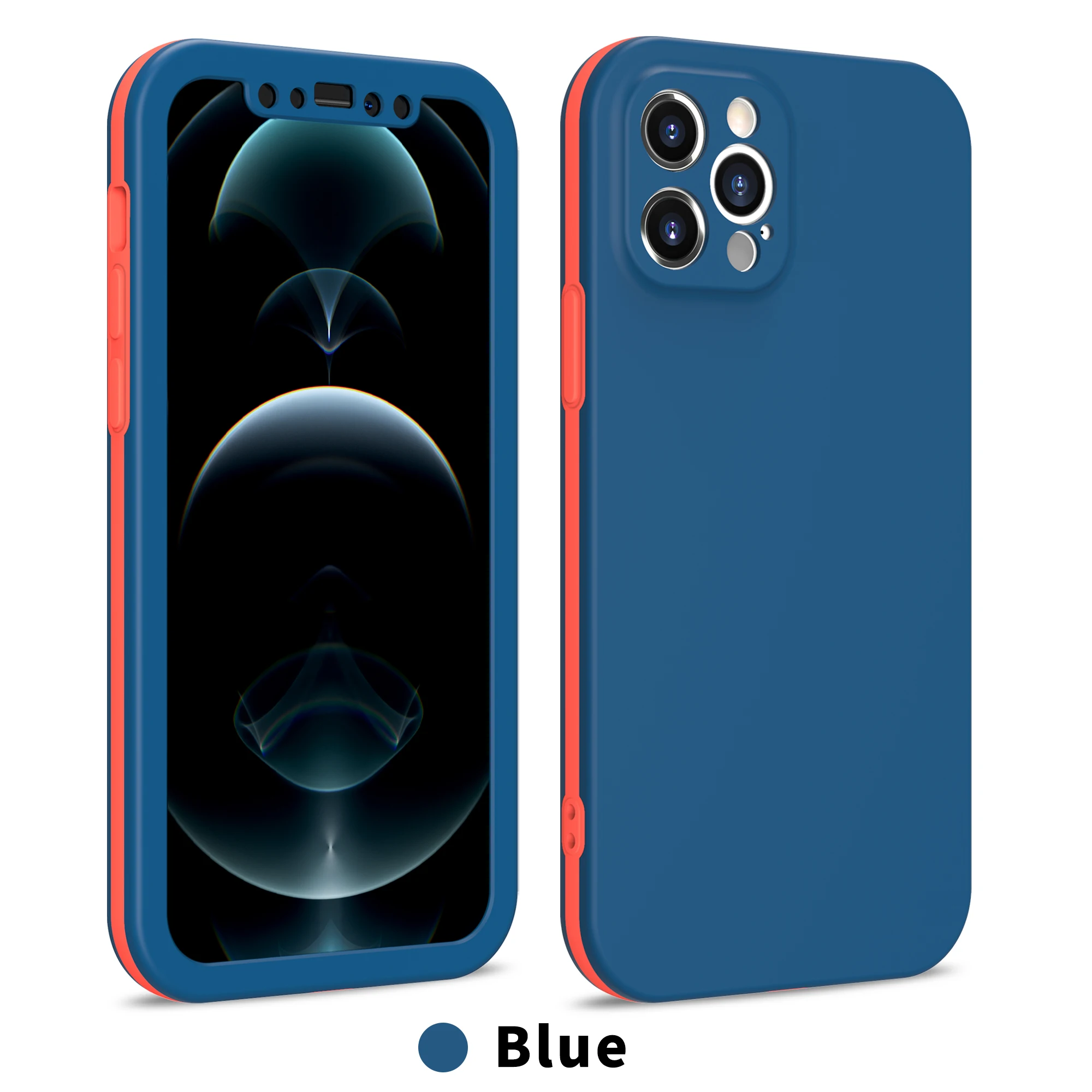 360 Full Cover Protective Phone Case For iPhone 13 12 Mini 11 Pro XS Max X XR 6 7 8 Plus SE 2020 Soft Silicone Shockproof Cover iphone xr clear case