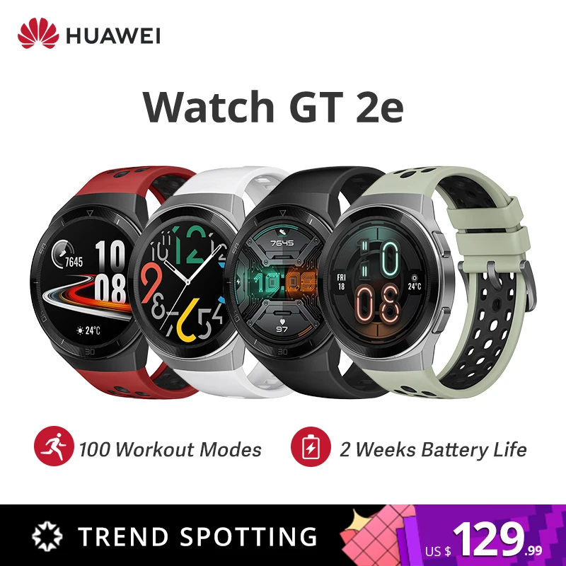 Original HUAWEI WATCH GT 2e 100 Sport Modes gt2e 5ATM Smart Watch 1.39
AMOLED 2 Weeks Standby Sport Watch GT Lite Waterproof