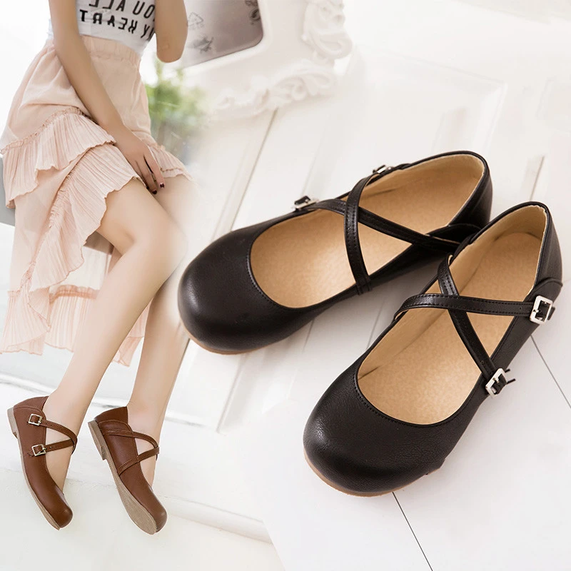 round toe ballerina flats