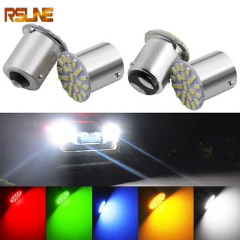 

2pcs 1157 BAY15D 1156 BA15S 3014 22SMD Car Led P21W AUTO LED Brake Auto Front Parking Brake Lamp Backup Wedge Lamp Tail Bulb 12V